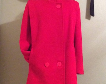 Vintage 80s Red Petite Women’s Wool/Mohair Jacket