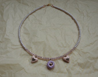 Ceramic pendants necklace