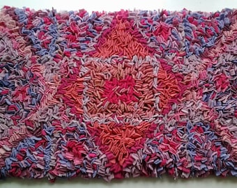Paño alfombra, alfombra de piso, upcycled rug, estera de la alfombra de trapo, alfombra de trapo de lana, Alfombra rectangular, alfombra de piso, alfombra proddy