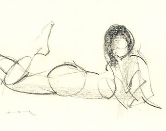 Gesture study 290 Original drawing 10.5 x 7.5 inches