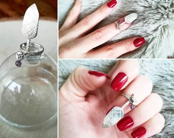 925 sterling silver nail ring