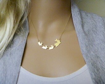 Bunny Necklace - Rabbit Necklace - Gift for Mom - Bunny Charm - Mommy Jewelry - Mother's Day Gift