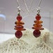 Amber & Carnelian Earrings