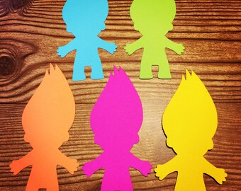 Troll People Cut Outs (Various Sizes and Colors Available)
