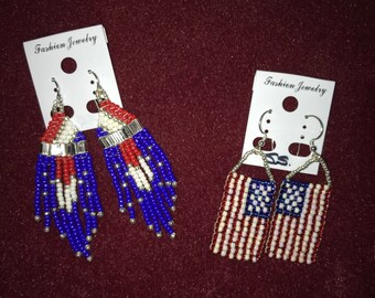 American Flag Earrings
