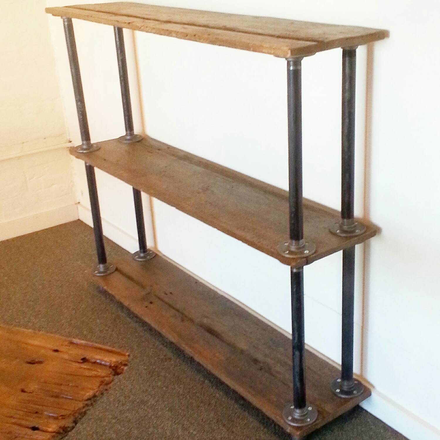 Maine Barn Wood And Metal Pipe Bookshelf Industrial Bookcase Maine Barn Wood And Metal Pipe Bookshelf Industrial Bookcase