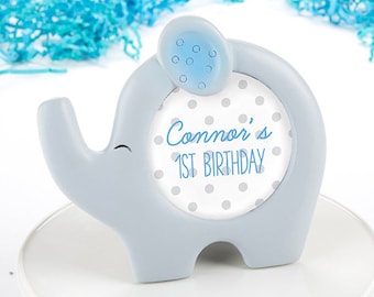 Elephant Picture Frame - Blue Little Peanut Photo Frame - Baby Shower Favor Decorations - First Birthday Party Favor Gift MW35782