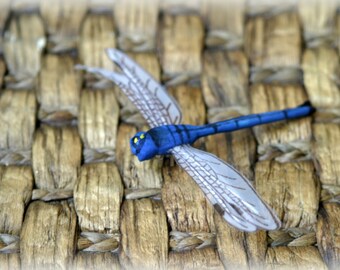 Tresors Blue Dragonfly Crafting Embellishment for Scrapbooking, Cards, Altered Art, etc approx. 3" x 5" AN-004