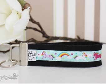 Key chain lanyard felt unicorns