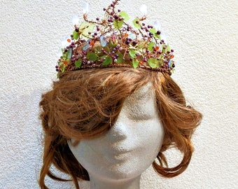 Fairy wedding crown, elven crown, handfasting crown, fairy wedding headdress, Fairy woodland crown, cosplay crown, faerie tiara, fairy gift