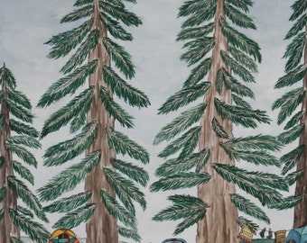 Under the Pines Art Print 8x10