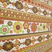 One FULL 1970s Flower Power Orange Yellow Brown Floral Striped Hippie Flat Sheet