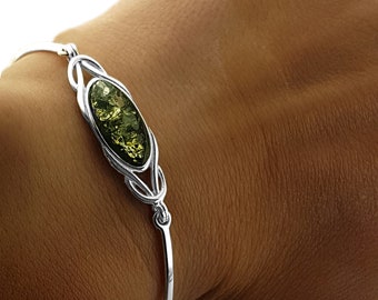 wrist bracelet bangle amber wrists baltic celtic sterling ladies silver items