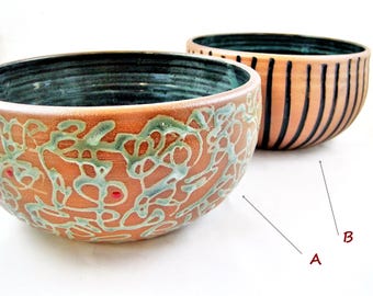 Pottery serving bowl, Handmade decorative bowl, Hostess dish, Modern ceramic bowls, pottery kitchen decor - Made to order