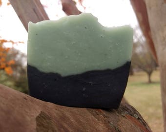 Tea Tree Facial Soap w/ charcoal + crushed walnut