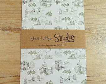 A5 Notebook, Jotter, Sketchbook - London Landmarks