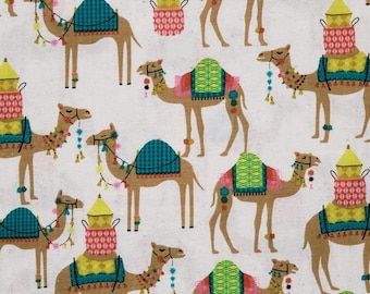 Camel fabric fabric by the yard cotton fabric by the yard camel print camels fabric animal fabric animal print novelty fabric desert fabric