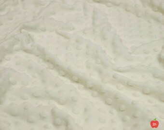 Cream Minky, Minky Dot Minky by the Yard Minky dot Material Minky Fabric Minky Material Minky Baby Fabric Minky Fleece Minky Quilt