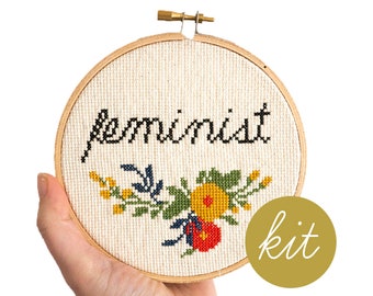 Feminist, Modern Cross Stitch Kit