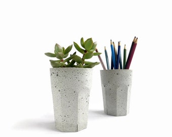Olla concreto taza para suculentas Cactus gris urbano Industrial plantador Home Decor