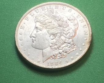 1884-O Morgan Silver Dollar, BU, Something Under O <>#BCE-555