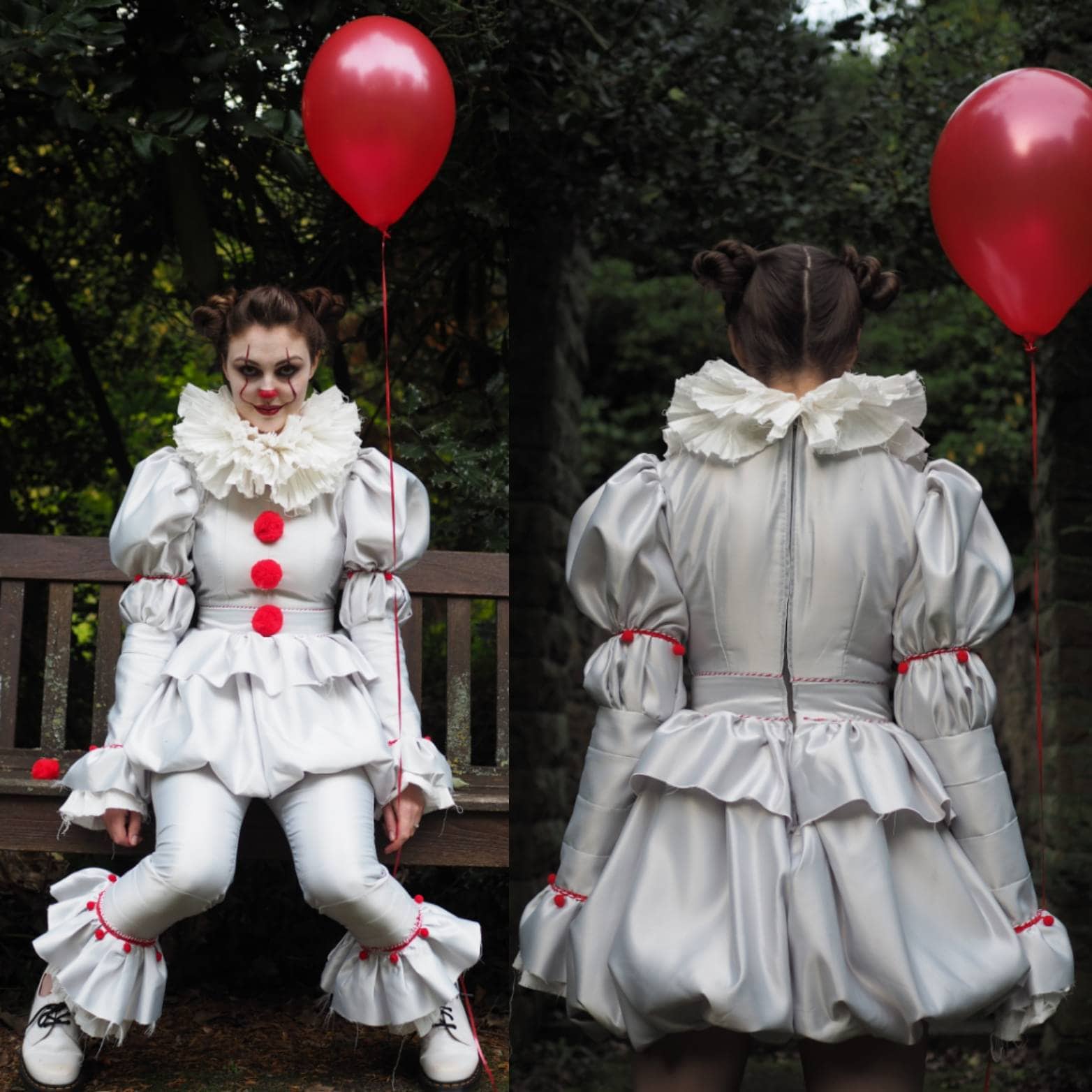 Pennywise Costume dress with pants IT 2017 clown costume