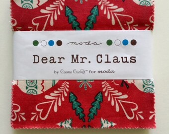 RARE Dear Mr Claus Charm Pack by Cosmo Cricket