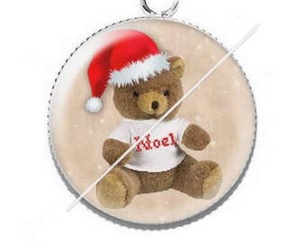 Pendant cabochon resin Merry Christmas happy holidays 29