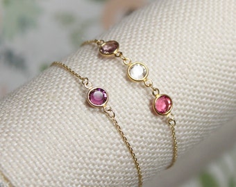 Swarovski Channel Birthstone Bracelet | Grandma Bracelet | Grand Babies | Mommy Bracelet | Anniversary Gift | Birthstone | Mothers Day Gift