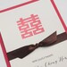 Double Happiness Wedding Invitation Card