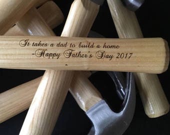 Fathers Day Custom Engraved Hammer, Fathers Day gift, engraved tools, 5th anniversary gift, father's day gift, gift for dad, graduation