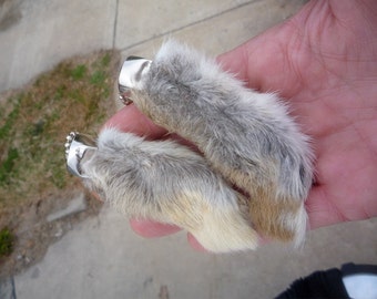 Lucky Rabbit's Foot genuine rabbit's feet key chains qty 2 feet for good luck