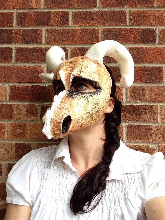 Dragon Mask/ Paper mache dragon mask/ papier mache mask