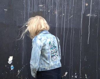 CUSTOM DESIGN - Hand Painted Denim Jacket