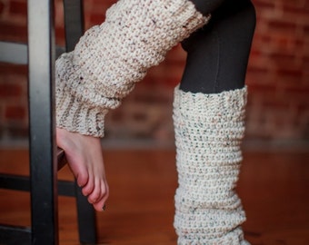 Womens Classic Leg Warmers - Hand Crochet Legwarmers - 3 sizes available