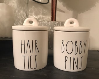 Rae Dunn Inspired hair ties and bobby pins Decal Set