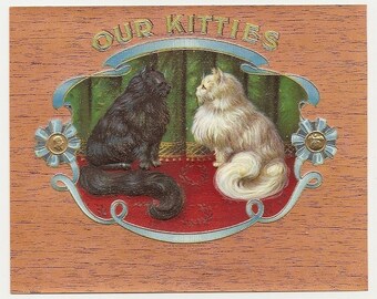 10 Old CIGAR Box LABELS Persian CATS Etc...