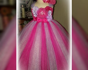 Fuschia & Lilac Flower Girl Tutu