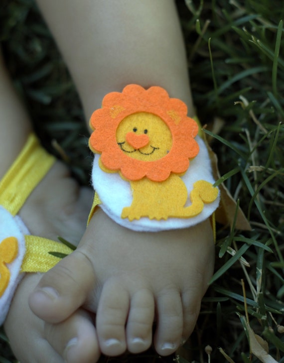 Baby Barefoot Sandals Boy Barefoot Sandals Lion Barefoot