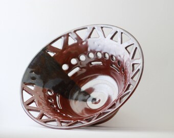 Decorative, pierced bowl