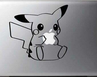 Sticker decal PIKACHU, POKEMON, for MAC, Macbook Pro/Air, 11, 13 and 15 inches