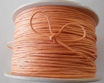 100 meter 1mm Cotton Cord PEACH Round Braided 100m spool = 109.36 YD (sbc1)