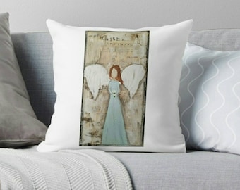 Square Pillow, Angel, Faith