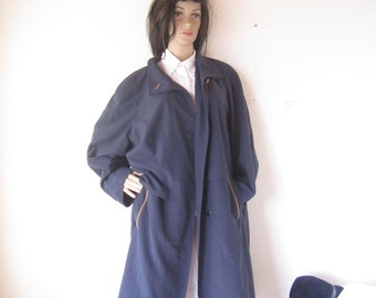 Vintage 80s trench coat Hensel & Mortensen Berlin oversize