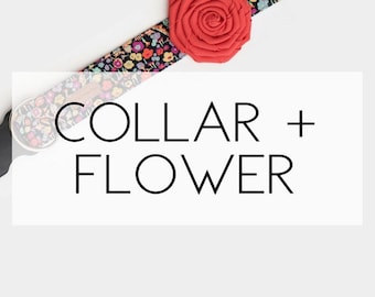 Any Dog Collar + Flower Package - please note the pattern(s) of your choice at checkout
