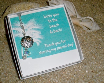 Bridesmaid Starfish Necklaces, Bridesmaid Jewelry, Gift for Bridesmaids, Beach Wedding, Bridesmaid Necklaces, Free Shipping Bridesmaid Gift