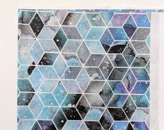 Galaxy Block | Over Collar Pet Bandana | Tie Up Pet Bandana | Dog & Cat Accessories