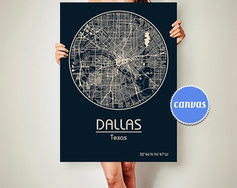 DALLAS Texas Map Dallas Poster City Map Dallas Texas Art Print Dallas Texas poster Dallas Texas map art Poster Dallas Texas street map