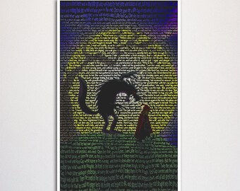 Little Red Riding Hood word art print -11x17"