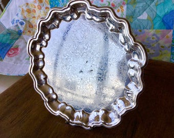 Silver plate tray, Eales Silver Plate, 11 1/2"